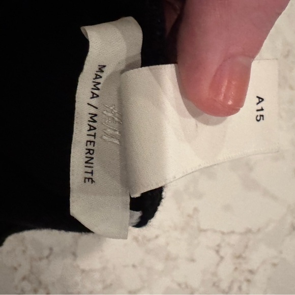 H&M Mama Maternity Long Ribbed Black Spaghetti Strap Elegant Black Maxi Dress - Picture 7 of 12